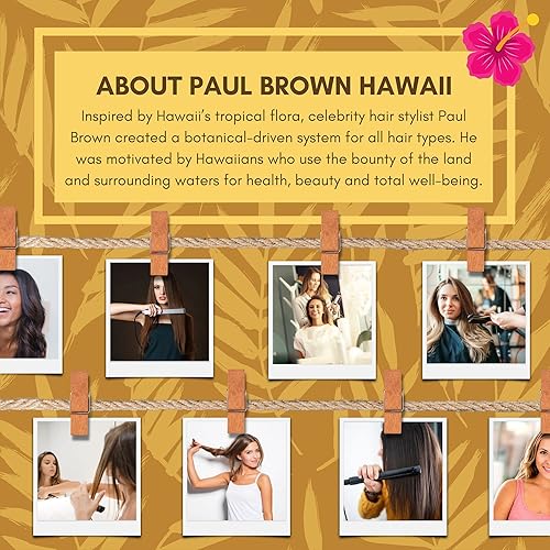 Miniatura 5 de Paul Brown Hawaii Plancha plana de cerámica profesional alisadora de pelo premium para cabello fino y grueso, cabello sedoso, radiante y sin