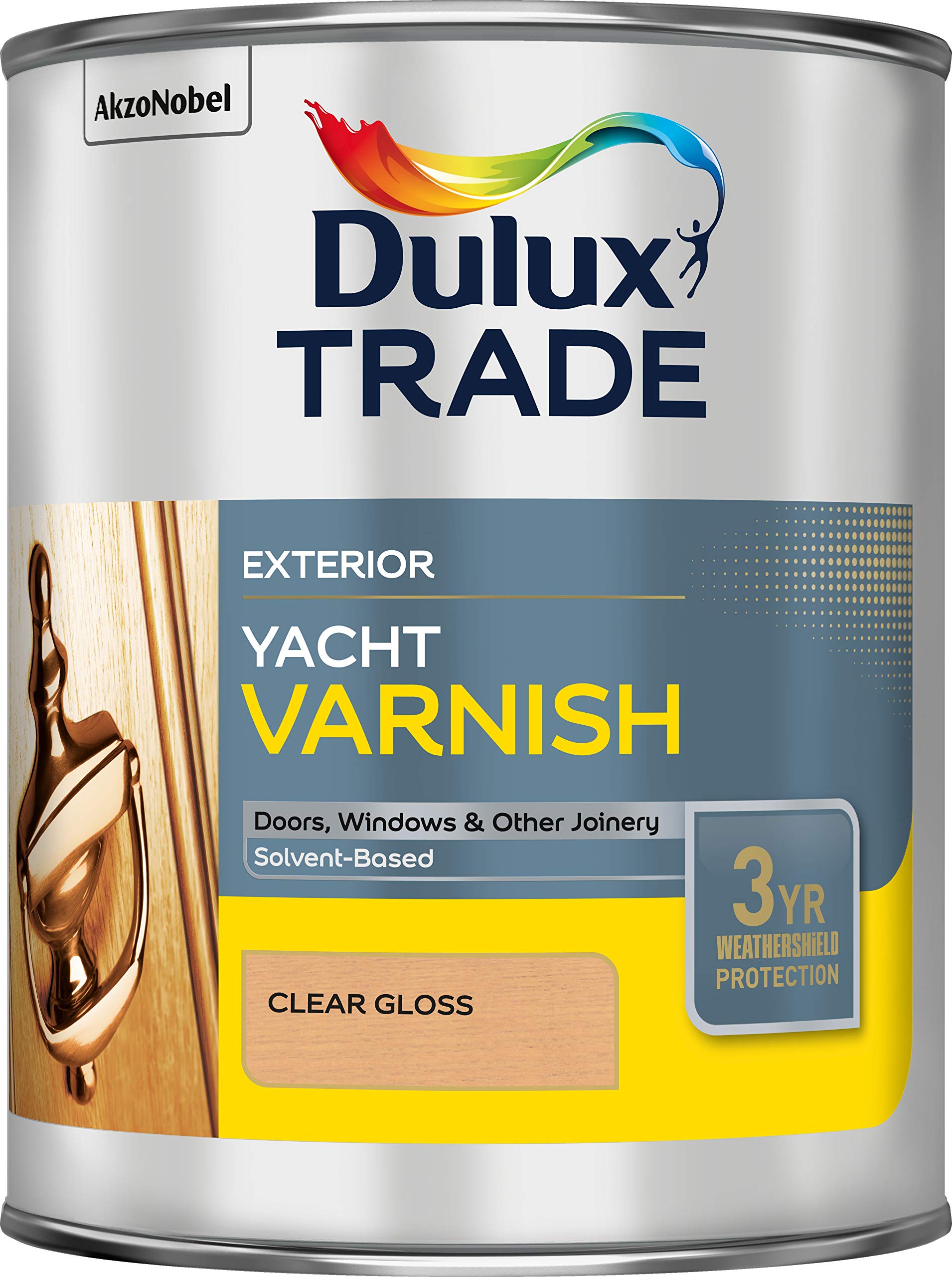 Dulux Trade Clear 1 Litres Weathershield Yacht Varnish 1L Large