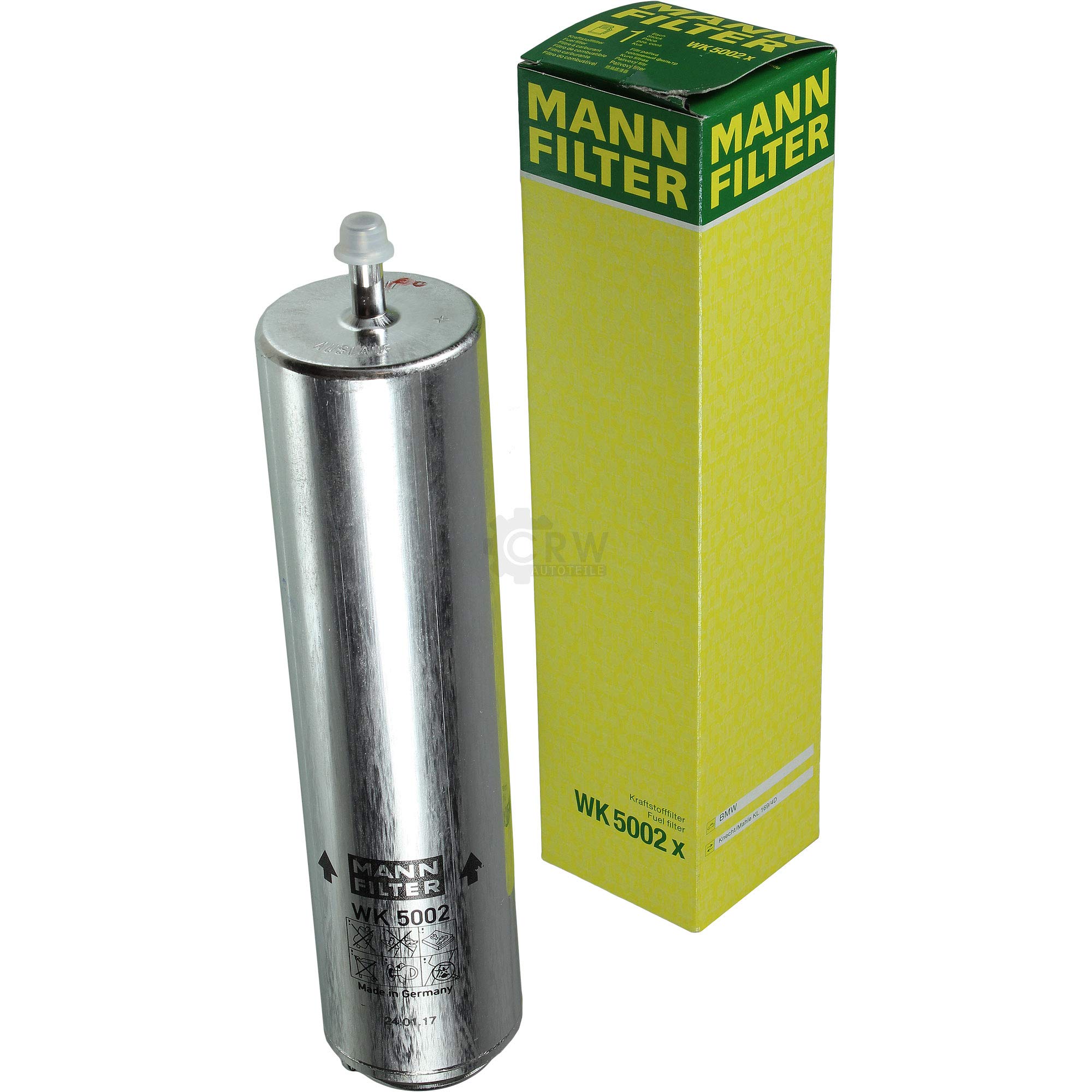 Paquete de inspección Kit de mantenimiento de filtros con filtro de aceite HU 721/4 x, filtro de aire C 15 143/1, filtro de combustible WK 5002 x, filtro de habitáculo CUK 3124-2, tornillo