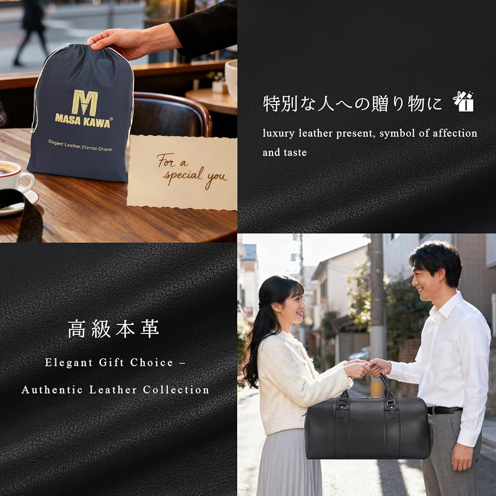 Amazon.co.jp: 雅革 ボストンバッグ 本革 メンズ 2WAY 靴収納 ゴルフ