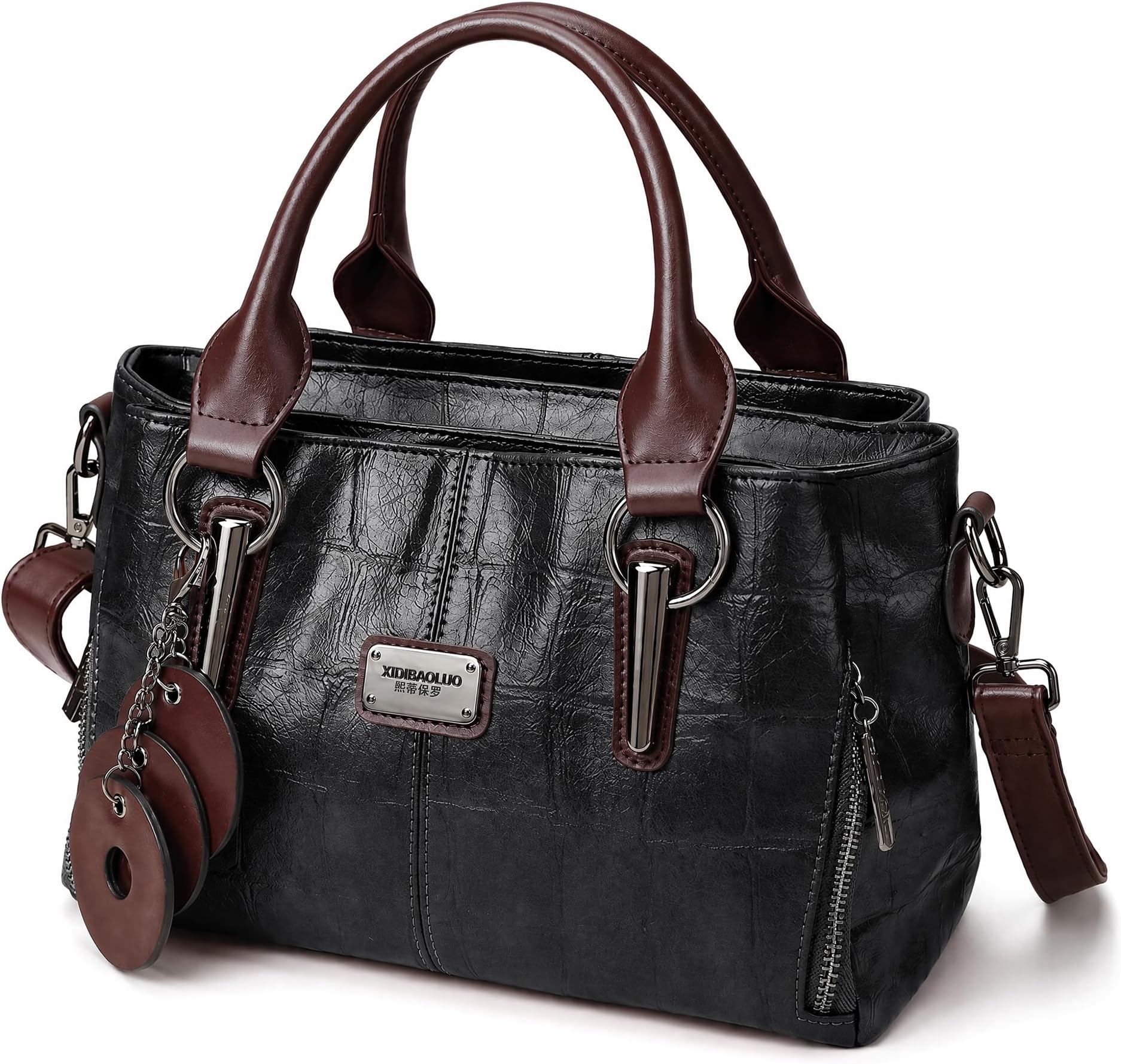Handbags and Purses for women Vegan Leather Tote Bag for Women Satchel Shoulder Bags Travel Purse with Compartments