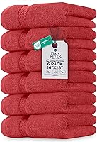 Vista 132 de DAN RIVER Paquete de 6 toallas de mano de alta calidad (16 x 28 pulgadas), 100% algodón, ultra suaves, ligeras, altamente absorbentes, para baño
