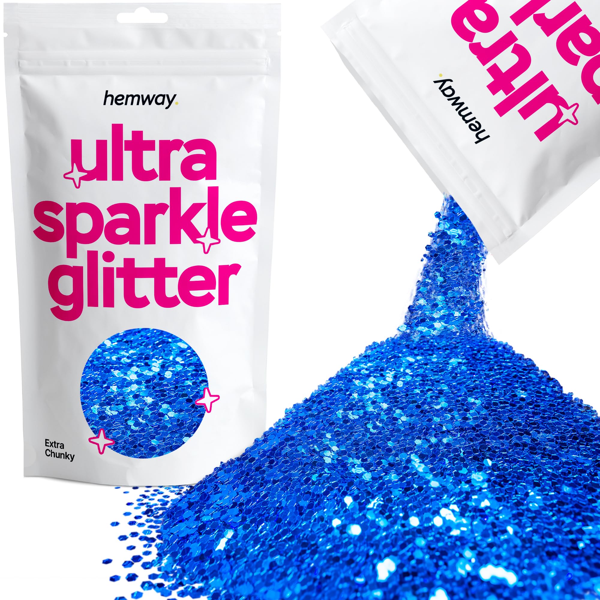 Hemway Ultra Sparkle Glitter Baby Pink Iridescent 100g Fine | Glitter for Arts & Craft, Makeup, Nail Art, Crafting, Card Making, Sparkle Decoration — view 40