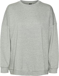 VERO MODA Women's Vmkylie LS Long Sweat JRS Boo Sweatshirt M Light Grey Mix
