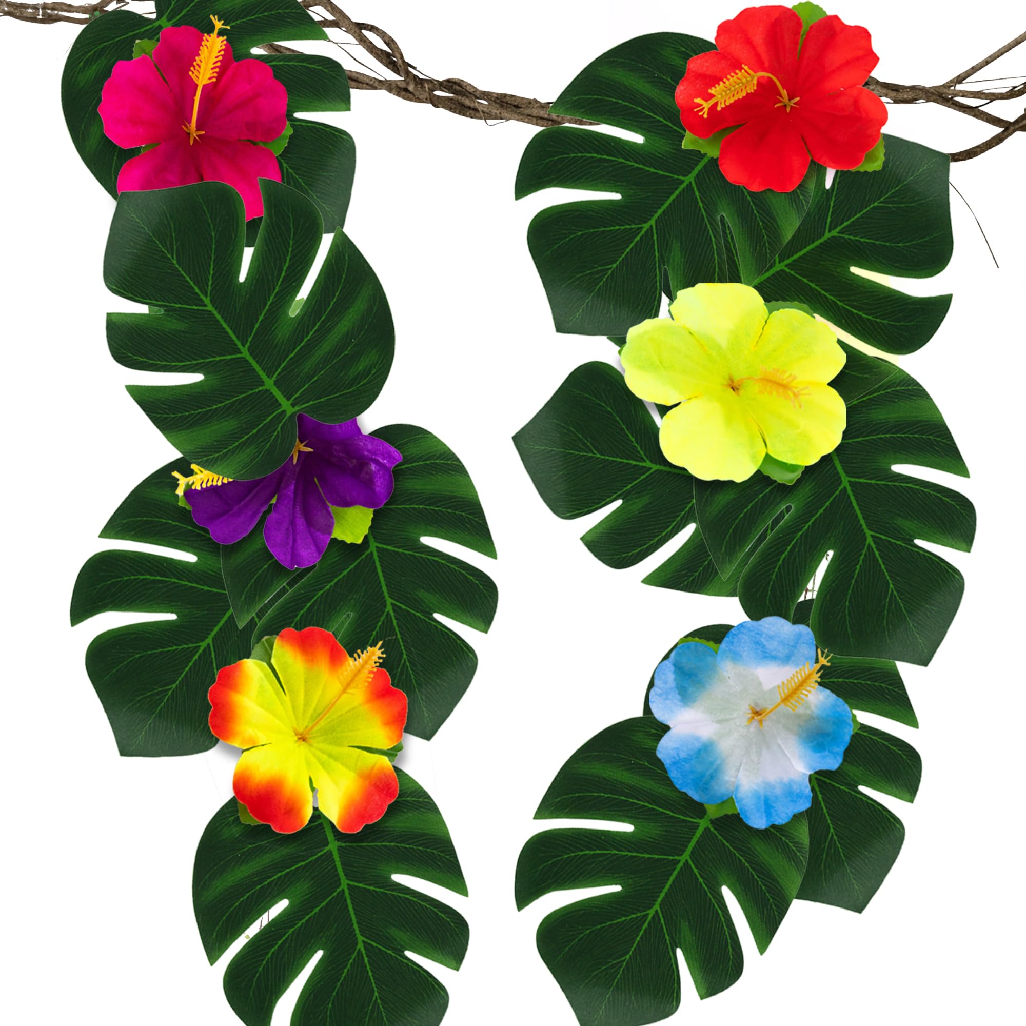 Amscan Hibiskus-Swirls Luau-Deko – 12 Stück, Bunte Blüten-Aufhänger Für Tropische Partys