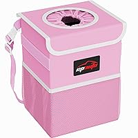 Vista 34 de EPAuto Bote de basura impermeable para automóvil con tapa y bolsillos de almacenamiento, color verde camuflaje