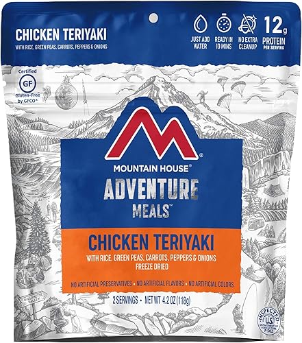 Miniatura 5 de Mountain House Arroz Adobo al estilo mexicano, pollo y teriyaki | Paquetes de alimentos liofilizados para mochileros y campamentos | 2 porciones