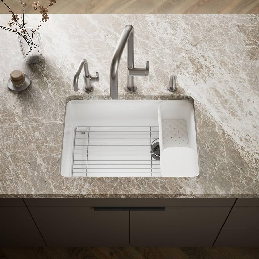 KOHLER K-8668-5UA2-0 Riverby Undermount Single-Bowl Kitchen