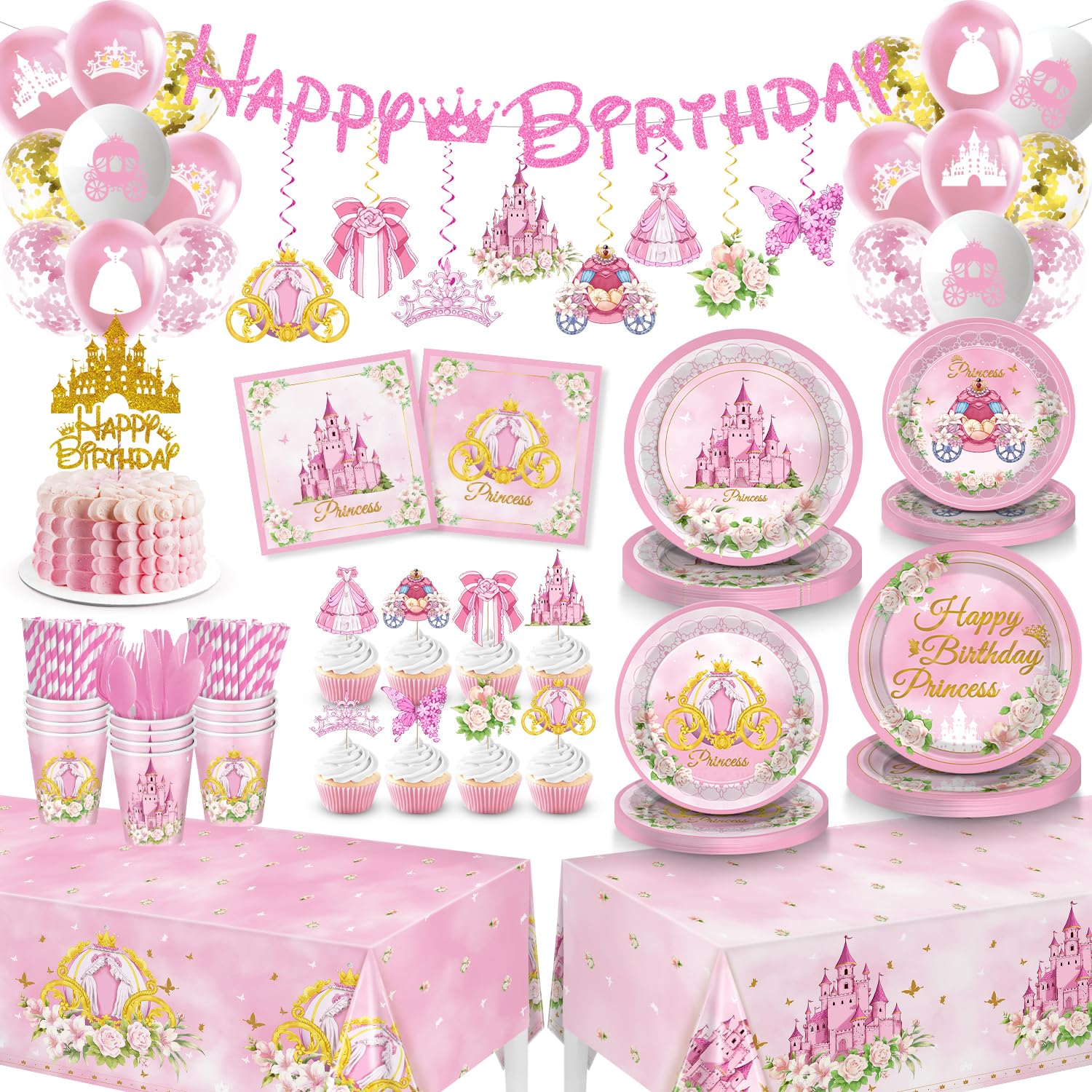 Decoraciones de fiesta de cumpleaños de princesa