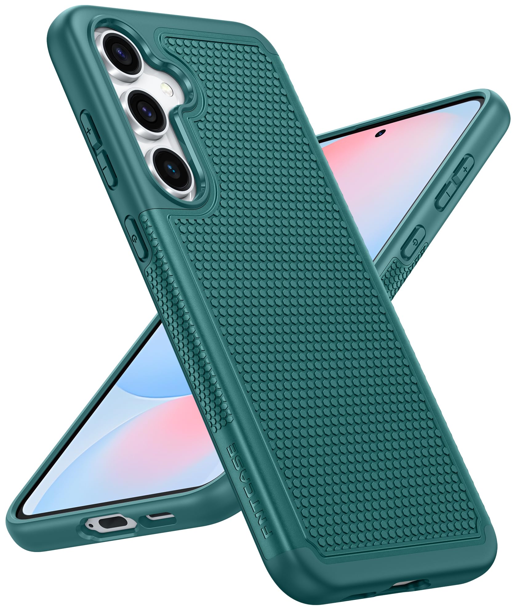 Coque pour Samsung Galaxy S24-FE antidérapante verte antichoc - 8