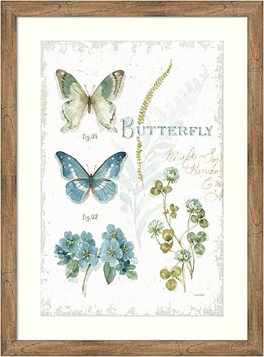 Amanti Art Lienzo decorativo para pared, 44 x 32 pulgadas, diseño de mariposa botánica de mi invernadero por Lisa Audit, arte de pared de animales,
