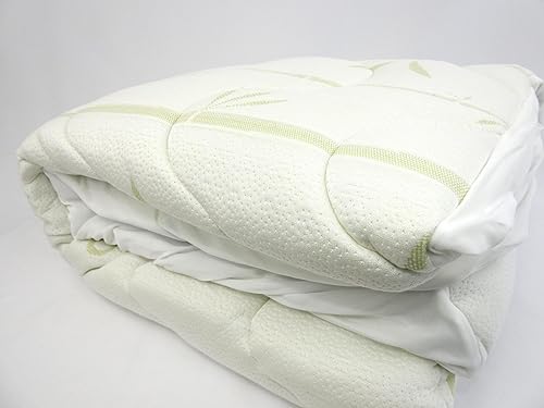 Miniatura 8 de Rayón impermeable de bambú Jacquard California King colchón, blanco