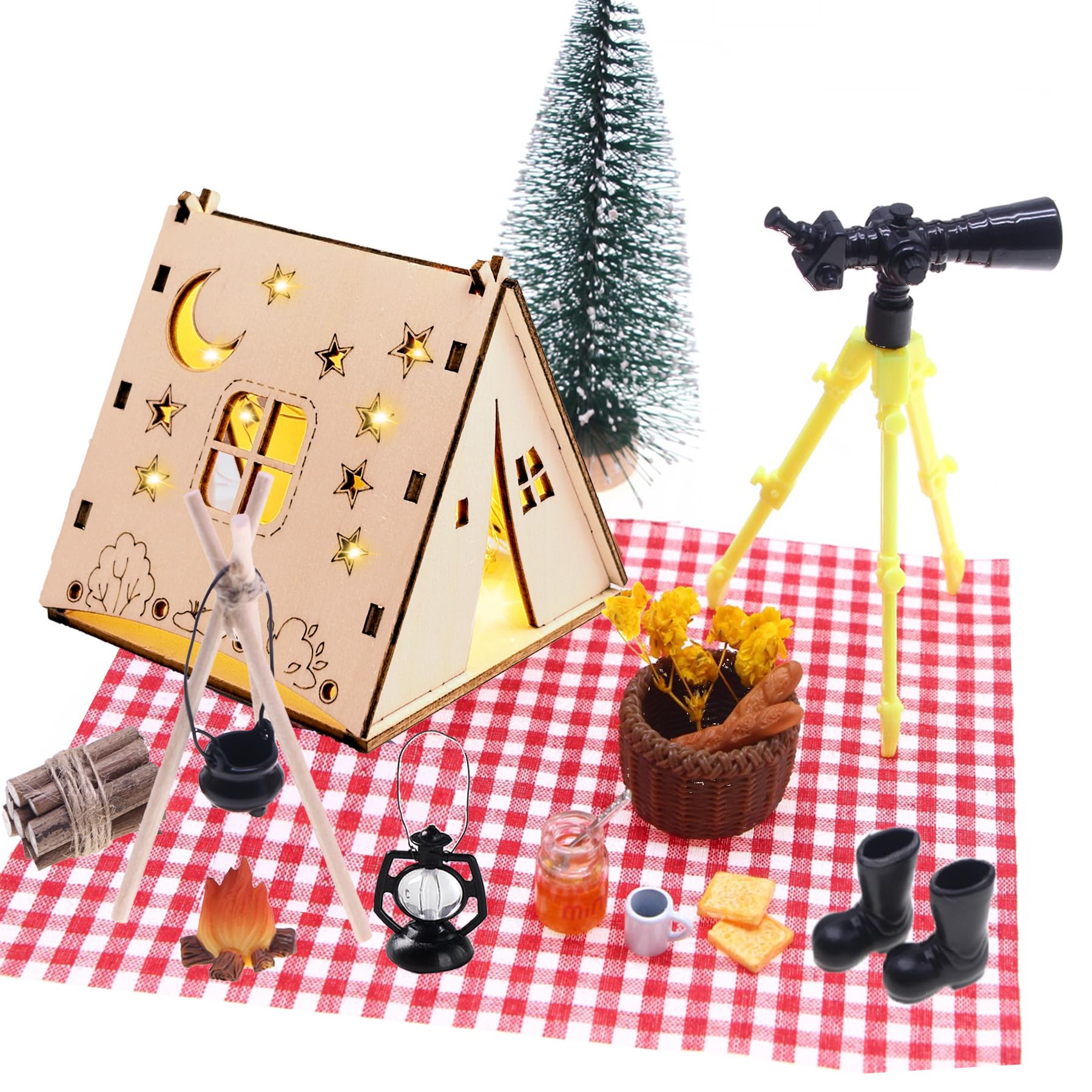 Porte Magique et Accessoires de Noël pour Maison de Lutins Farceurs de Noël