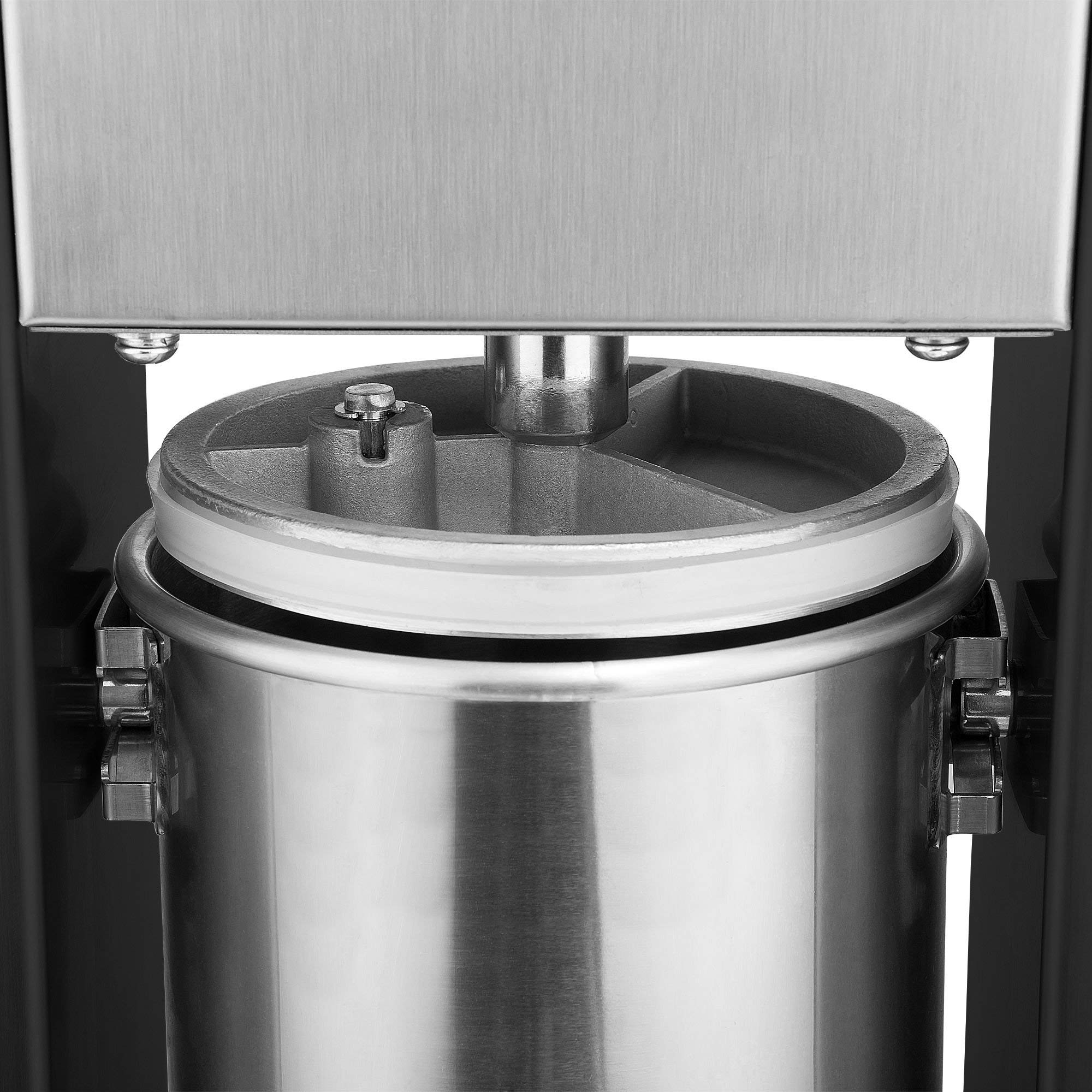 Zelsius Profi Wurstfüllmaschine aus Edelstahl | 5 Liter, Schwarz | Inkl. vier verschiedene Füllrohre | Wurstfüller, Wurstpresse, Wurstmaschine mit 2-Gang-Getriebe, Entlüftungsventil und Handkurbel