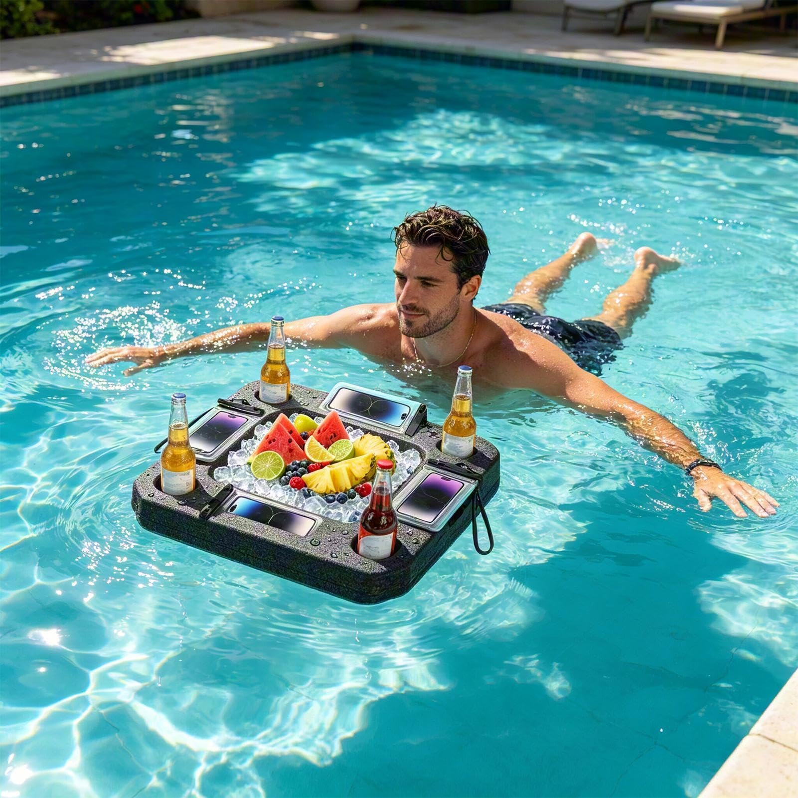 Porte-gobelet Flottant pour Piscine Bar de Service avec Repas