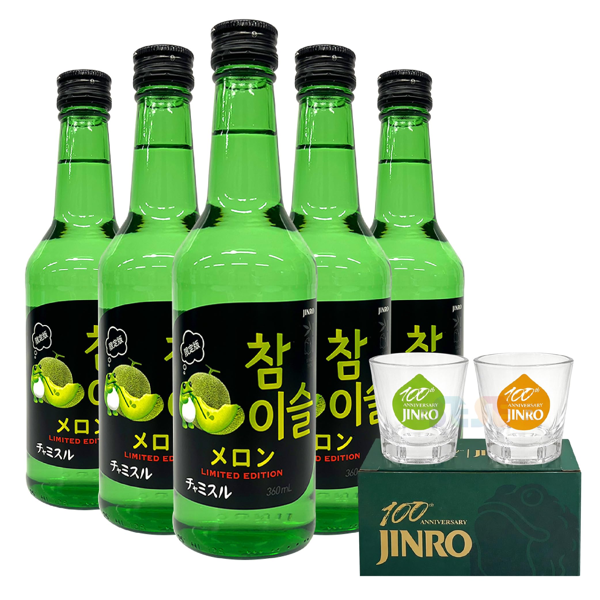 【非売品】　中古眞露 JINRO チャミスル　焼酎ディスペンサー Amazon.co.jp: JINRO チャミスル メロン 360ml 5本＋ 眞露100周年