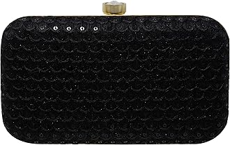 AILTINOWomen's Box Clutch Purse Bag with sling chain