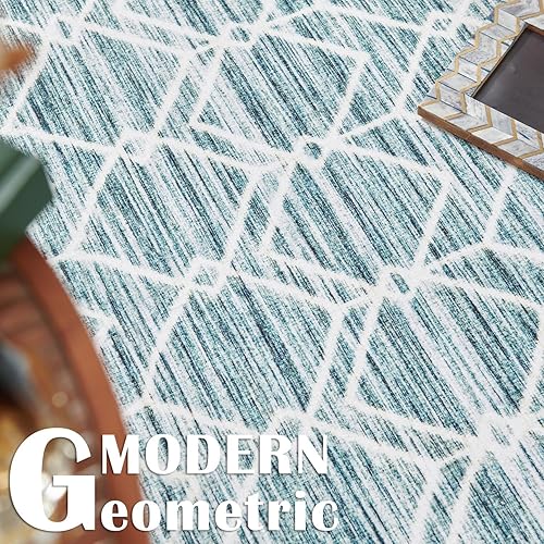 Miniatura 2 de jinchan Alfombra bohemia marroquí de 3 x 5 pies, alfombra geométrica, alfombra lavable para dormitorio, alfombra antideslizante de pelo bajo para