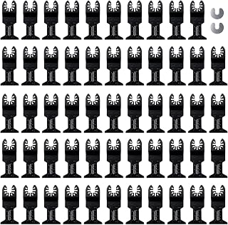 COMOWARE 55 Pcs Oscillating Saw Blades - 1-3/4” Professional Universal Oscillating Tool Blades, Multitool Blades, Quick Release Durable Oscillating Tool for Wood/Plastic/Soft Metal Cutting