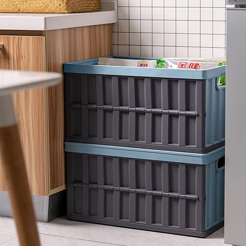 Vista 15 de Citylife - Contenedores de almacenamiento plegables de 64 litros con tapas, contenedores de almacenamiento de plástico para organizar cajas de 2