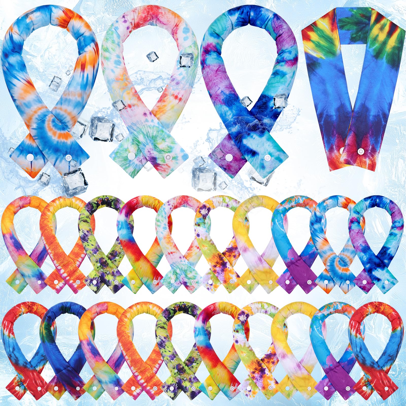 Geyoga Cooling Neck Wraps Cooling Scarf Wrap Bandanas for Summer Women Men Walking Riding Outdoor