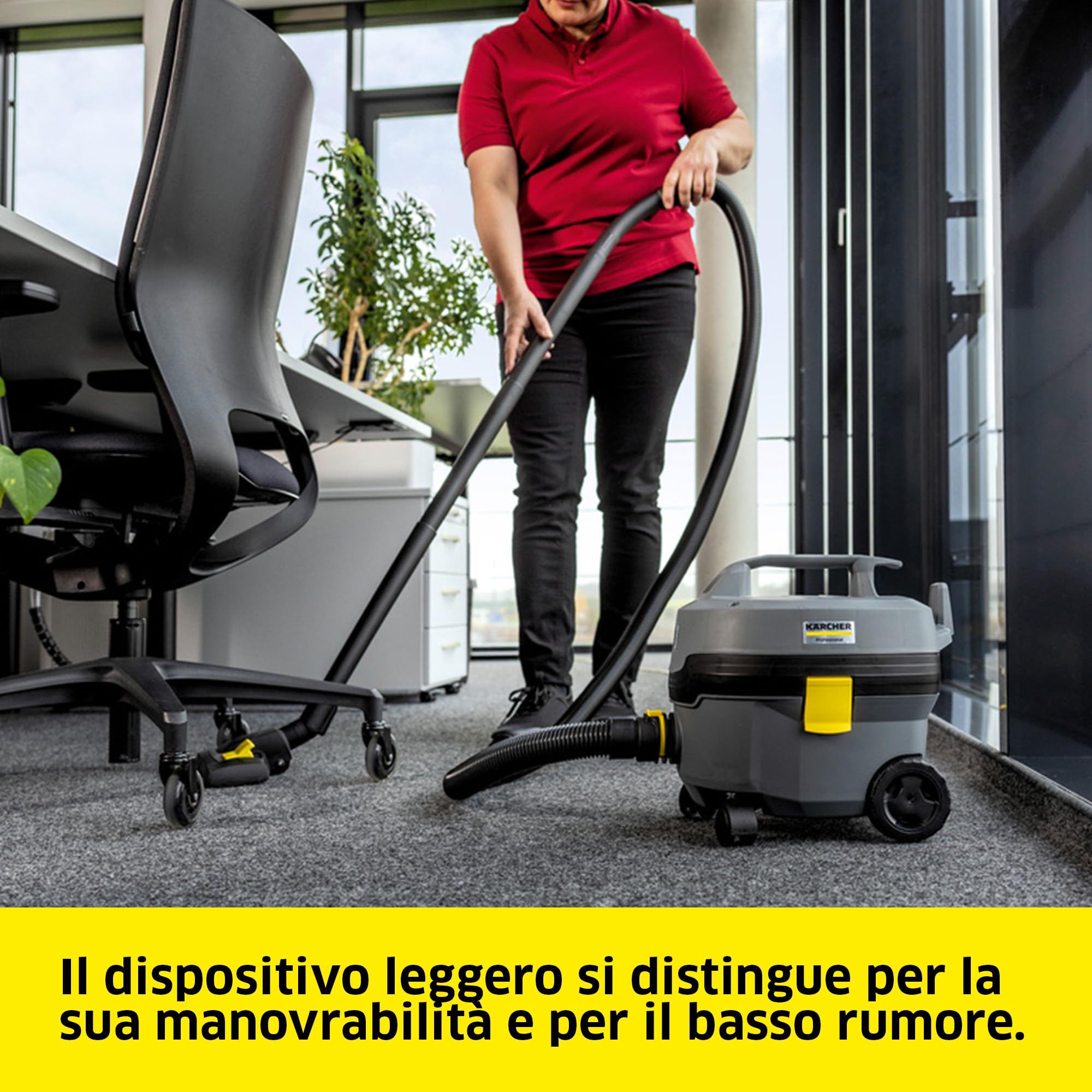 KÄRCHER aspirapolvere professionale T 7/1 Classic, contenitore: 7 l, potenza: 850 W, livello di pressione sonora: 62 dB(A), peso: 3,5 kg, cavo: 7,5 m, cestello filtro permanente