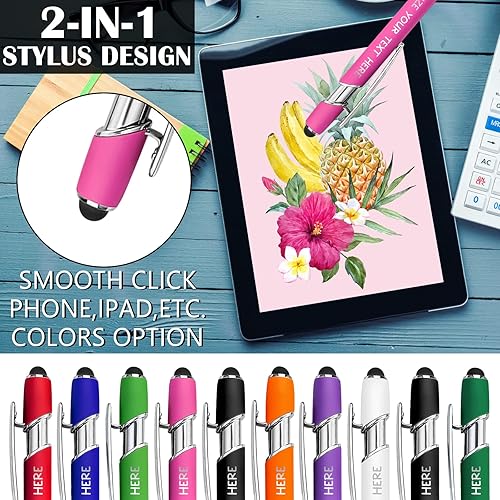 Miniatura 3 de Bolígrafos personalizados con lápiz capacitivo, bolígrafos personalizados con grabado gratis, bolígrafos personalizados con nombre comercial,