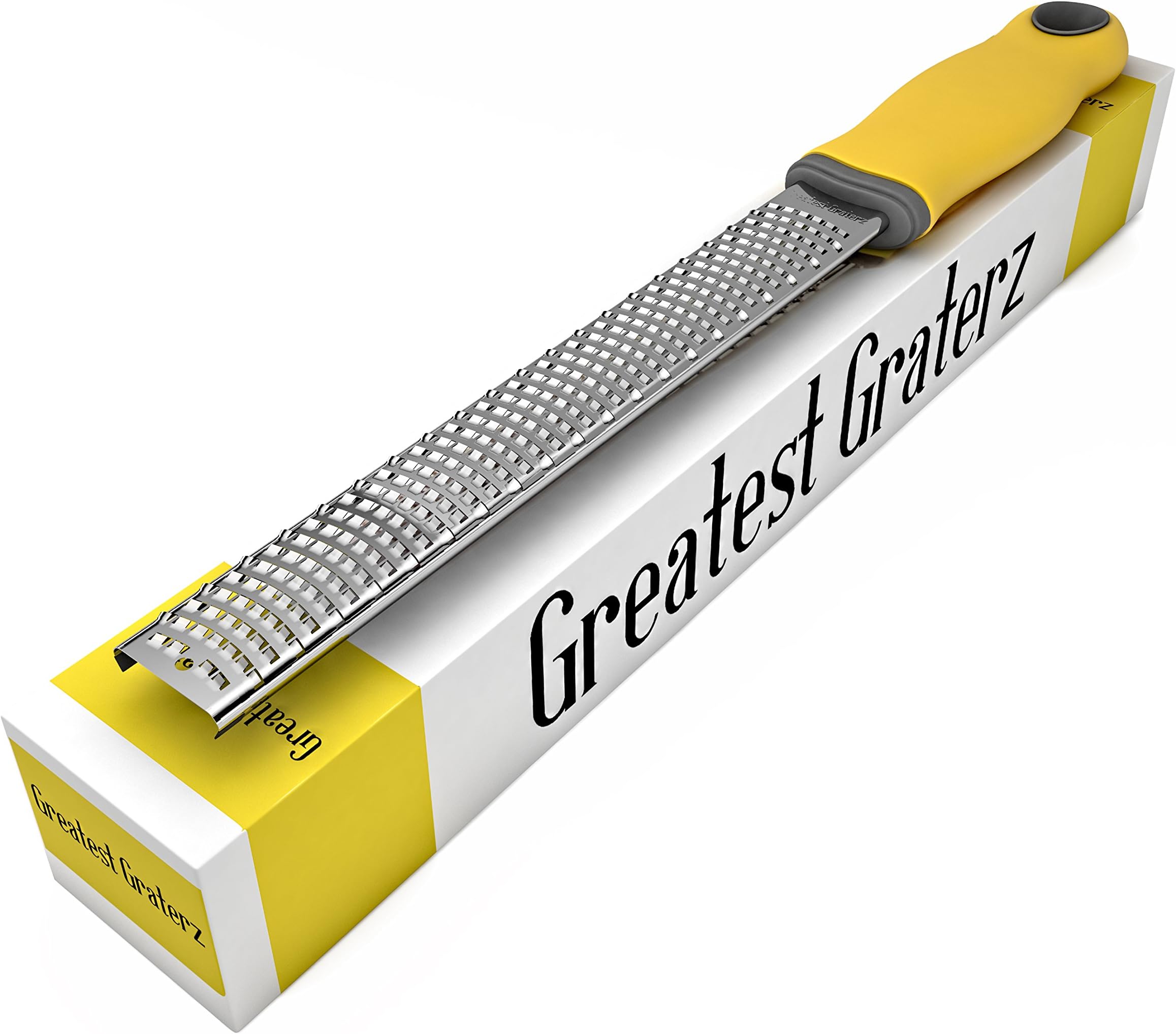 Lemon Zester Tool Multiple Uses - Limes Cheese Fruits and Herbs Yellow by Greatest Graterz