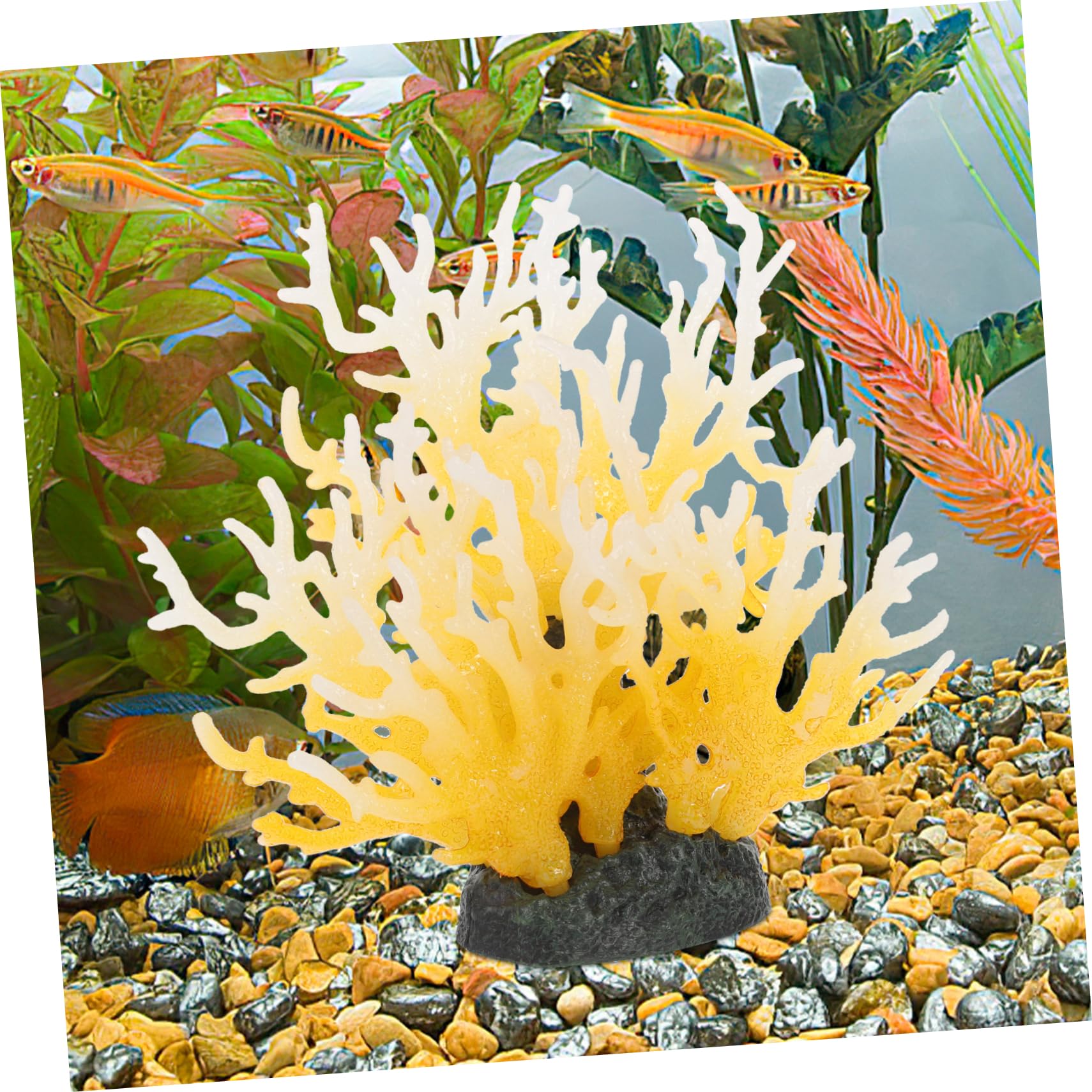 POPETPOP 3 Sztuk Sztuczny Koral Akcesoria Do Akwarium Realistyczny Koral Wystrój Blat Figurka Wystrój Domu Dostaw Akwarium Rzeźba Fish Tank Fałszywy