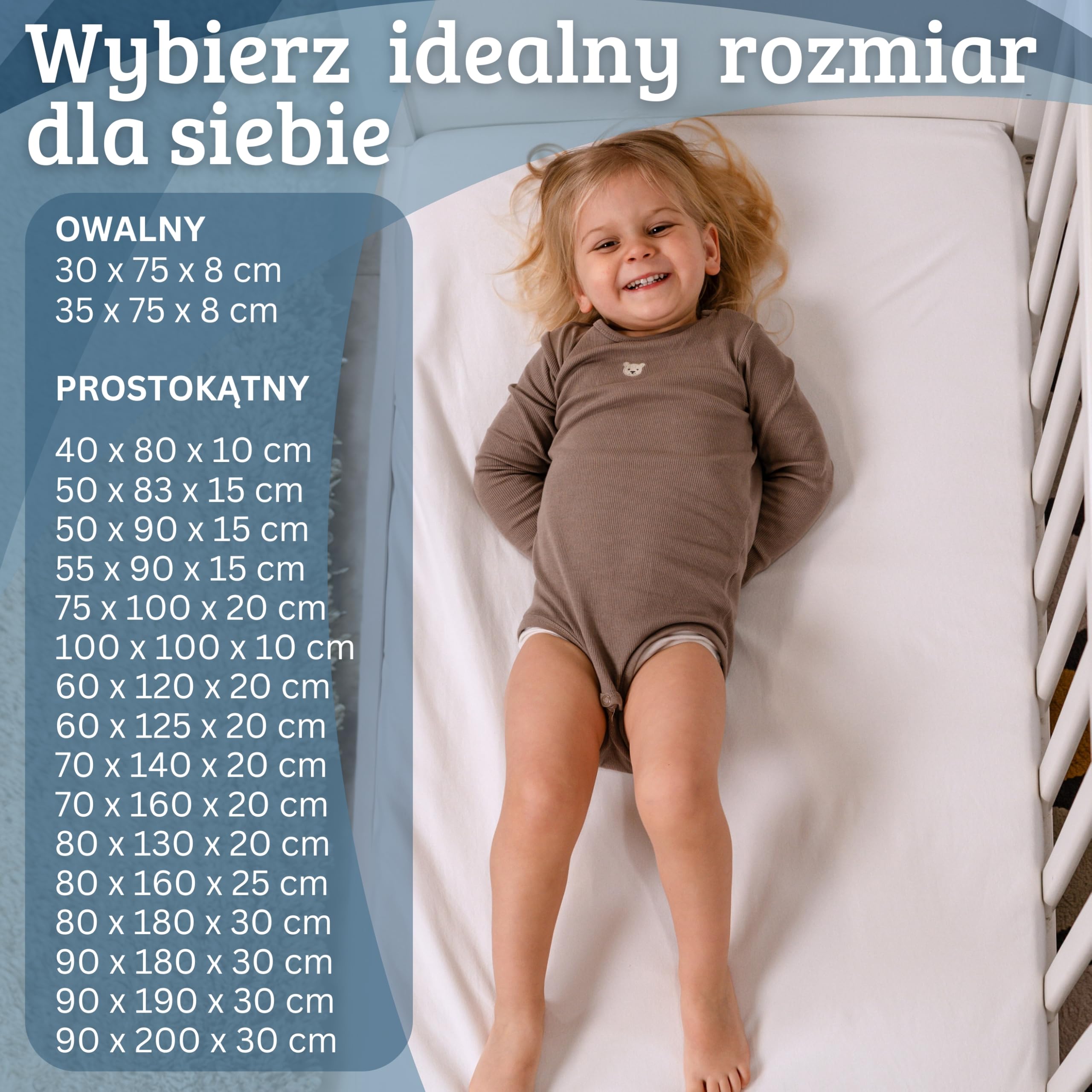 Bisoo Magic Sheet 60x120 Białe Prześcieradło z gumką do łóżeczka kojca | 2w1, Zastępuje Ochraniacz na Materac, Wodoodporne, Oddychające, Miękki Bawełniany Jersey Oeko-Tex