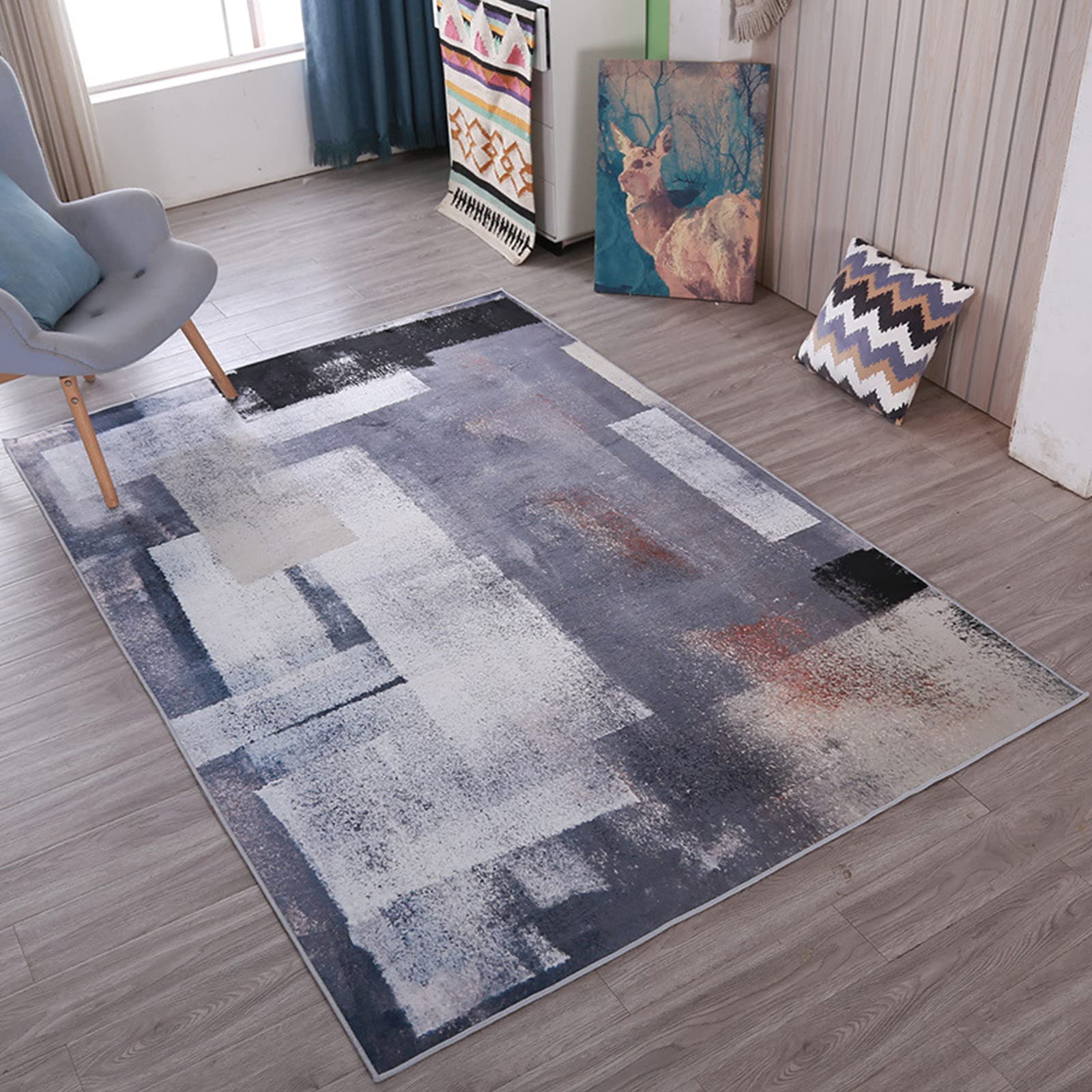 Tapis antidérapant salon LWZ grand format 140x200 pour canapé et salle modèle