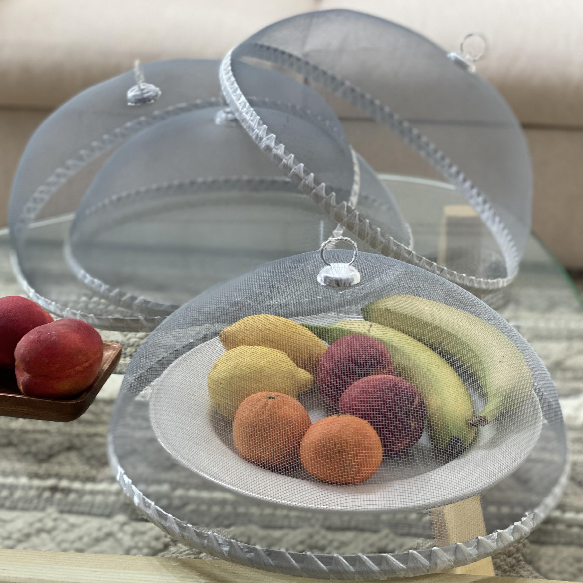 Woodard & Charles Round Food Domes, Set of 4, 14