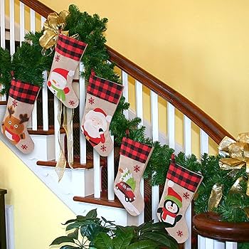 Amazon.com: Christmas Stockings Set of 5, Large 18'' Xmas