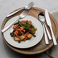 Vista 4 de Mikasa, servicio de cubiertos Delano para 4, juego de 20 piezas, juego de cubiertos de acero inoxidable 18/0