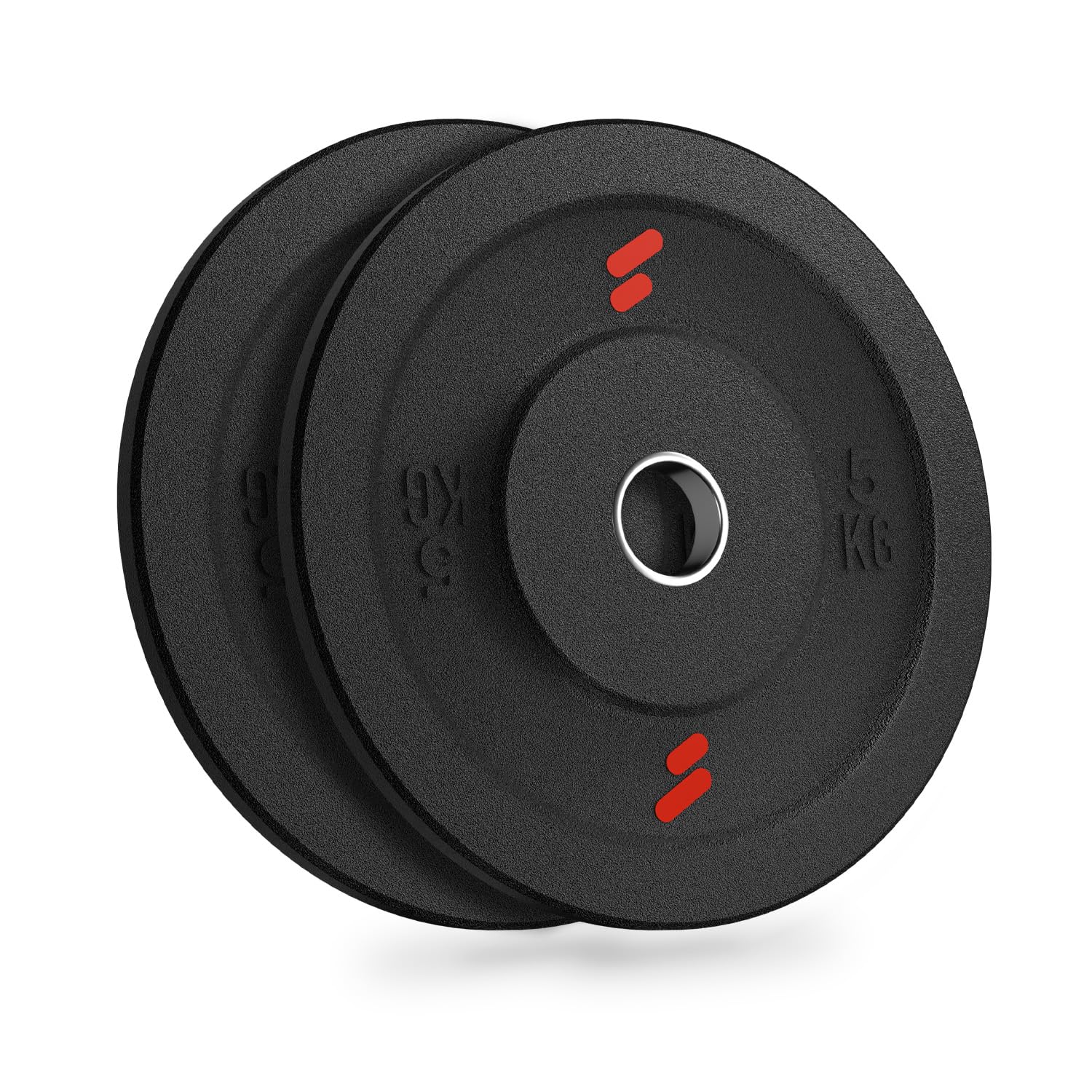 Sportstech WP100 Hantelscheiben Set für Zuhause, je 2 x 5, 10, 15 oder 20 kg Gewichte, 55mm Bohrung, Gewichtsscheiben, Deutsche Marke, Olympic Weight Plates, Gummierter Stahl, Home Gym, Bumper Plates