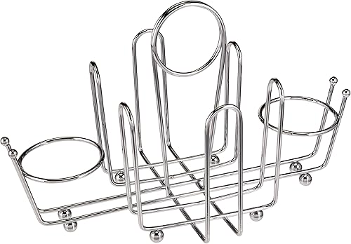 Winco Soporte para paquetes de sal/pimienta y azúcar, cromado mediano