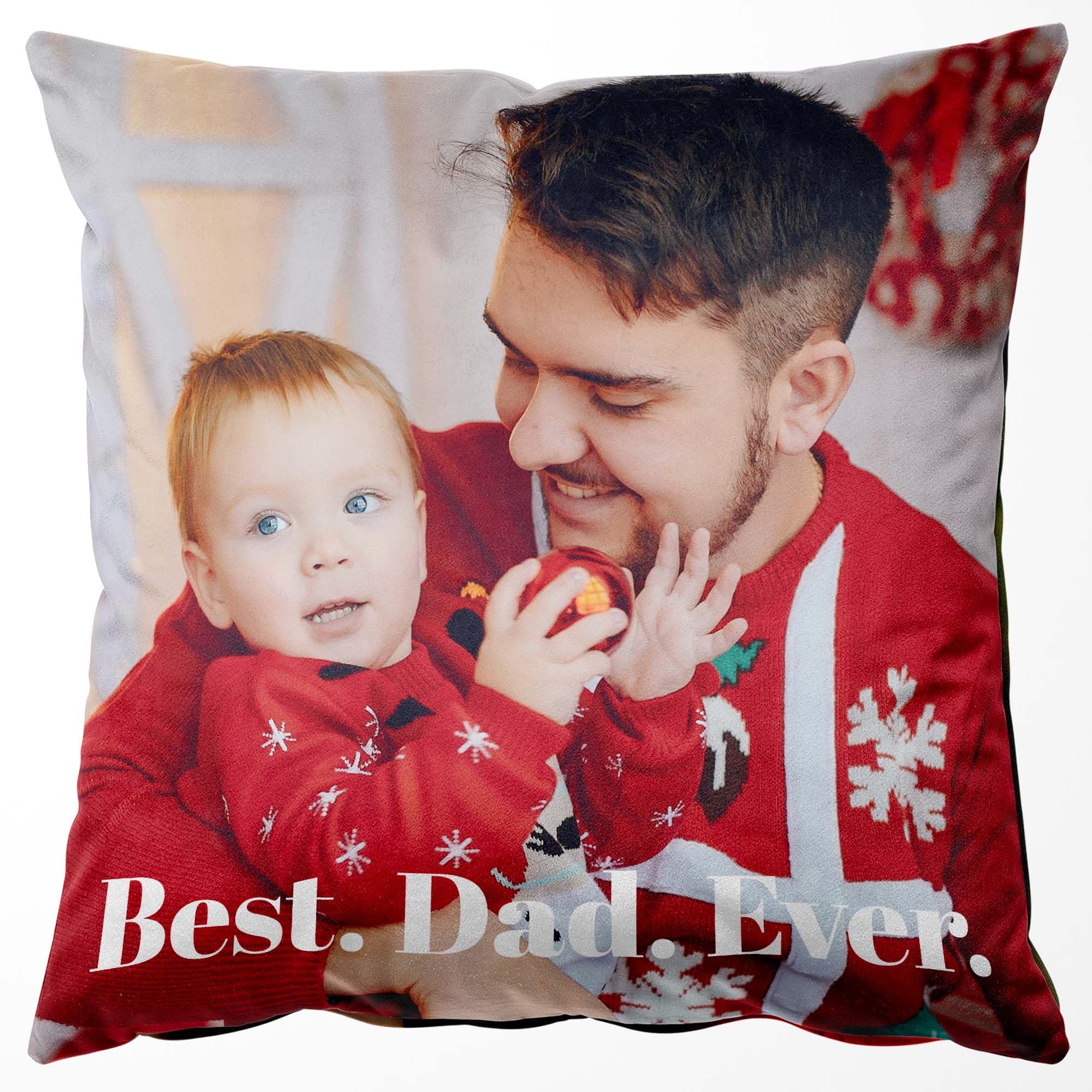 Easycosy Personalised Cushion Cover - Velvet Photo Pillow Cases - Two Side Print - Custom Valentine's Day Birthday Wedding Special Moments Gift idea for Couple Friends Lover-66X66CM