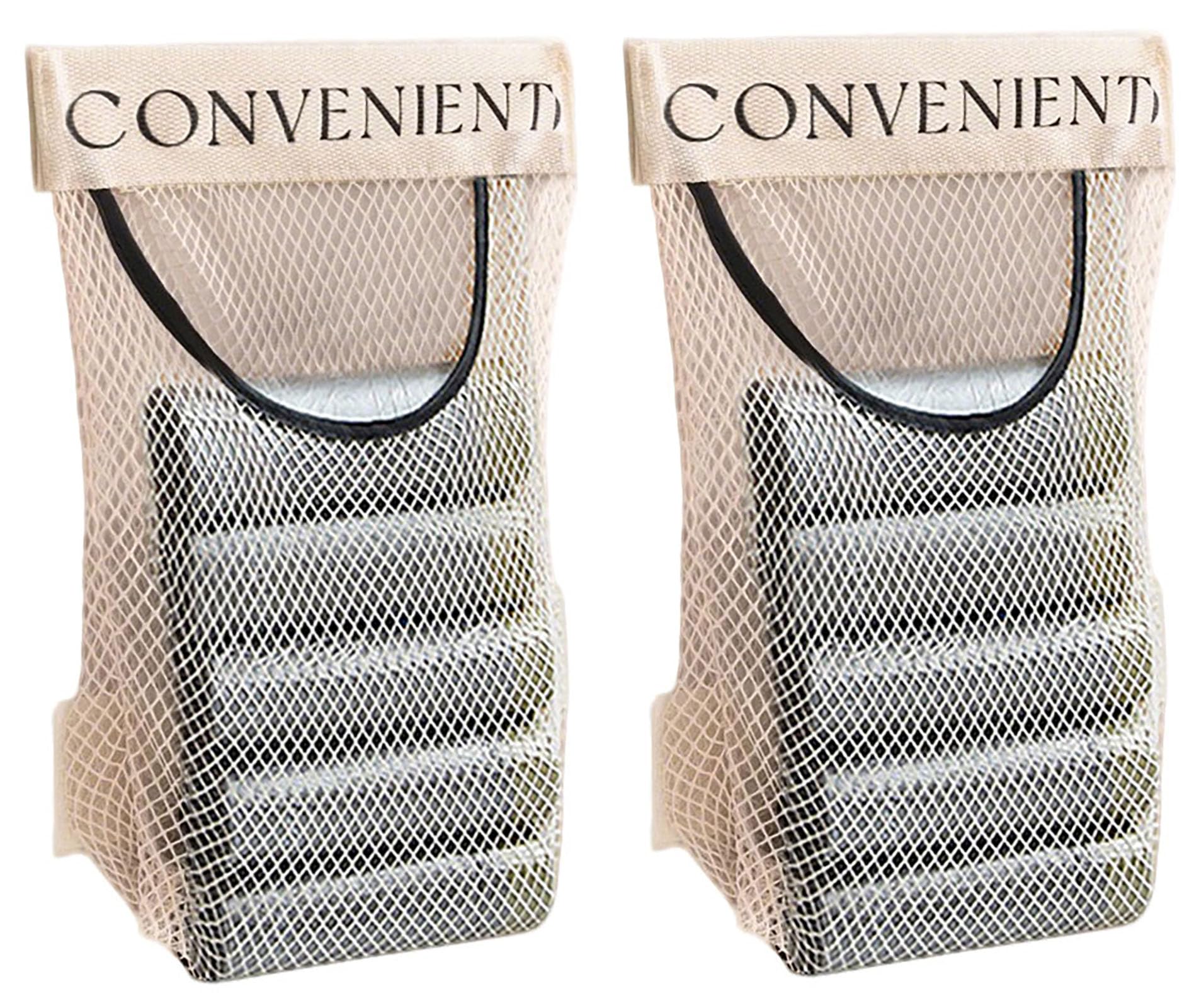 Stickable Storage Bag, 10 Pcs 11.5 In x 9.5 In Hanging Mesh Bags for Kitchen, Bathroom Garbage and Cloth Storage (10)