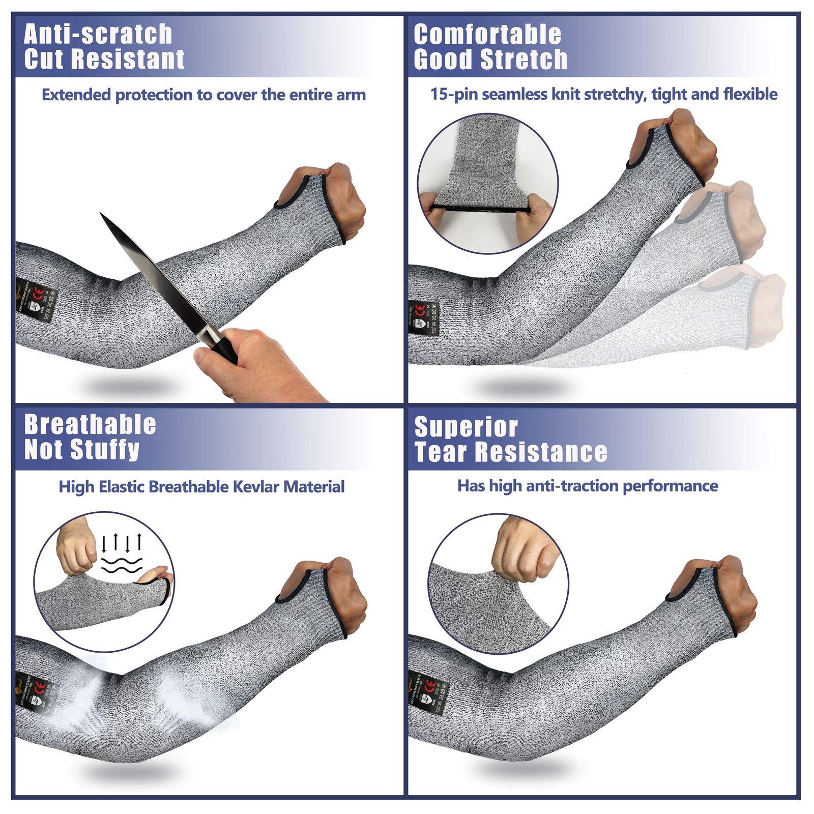 Buy Evridwear Arm Protectors for Thin Skin, Protective Cut Resistant
