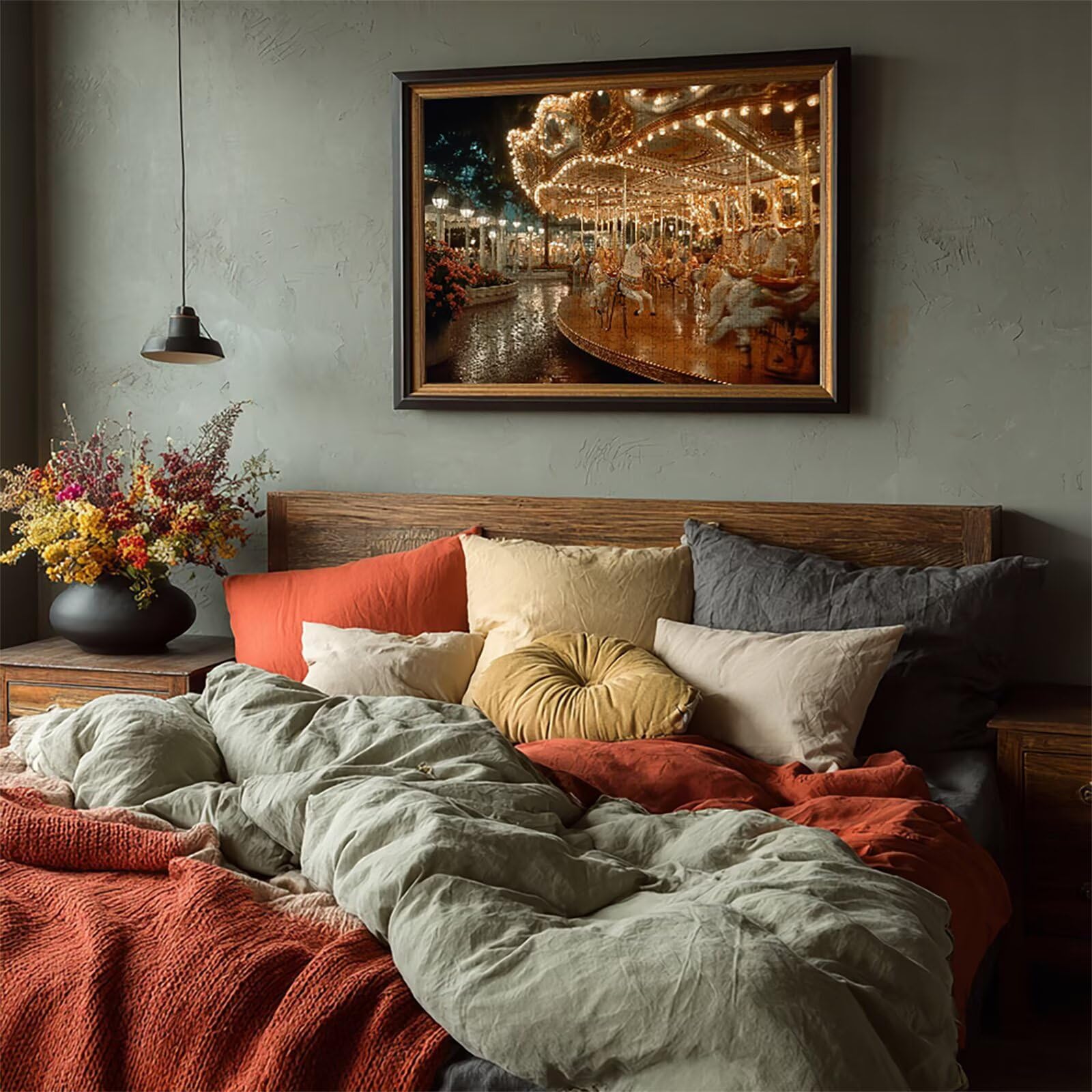 V-3930 drewniane puzzle z motywem kwiatów, 156 x 105 cm, 5000 elementów dla dorosłych, z pudełkiem, wymagająca gra w puzzle, kolorowa gra w układanie, letnie prezenty, odpowiednie dla wszystkich grup