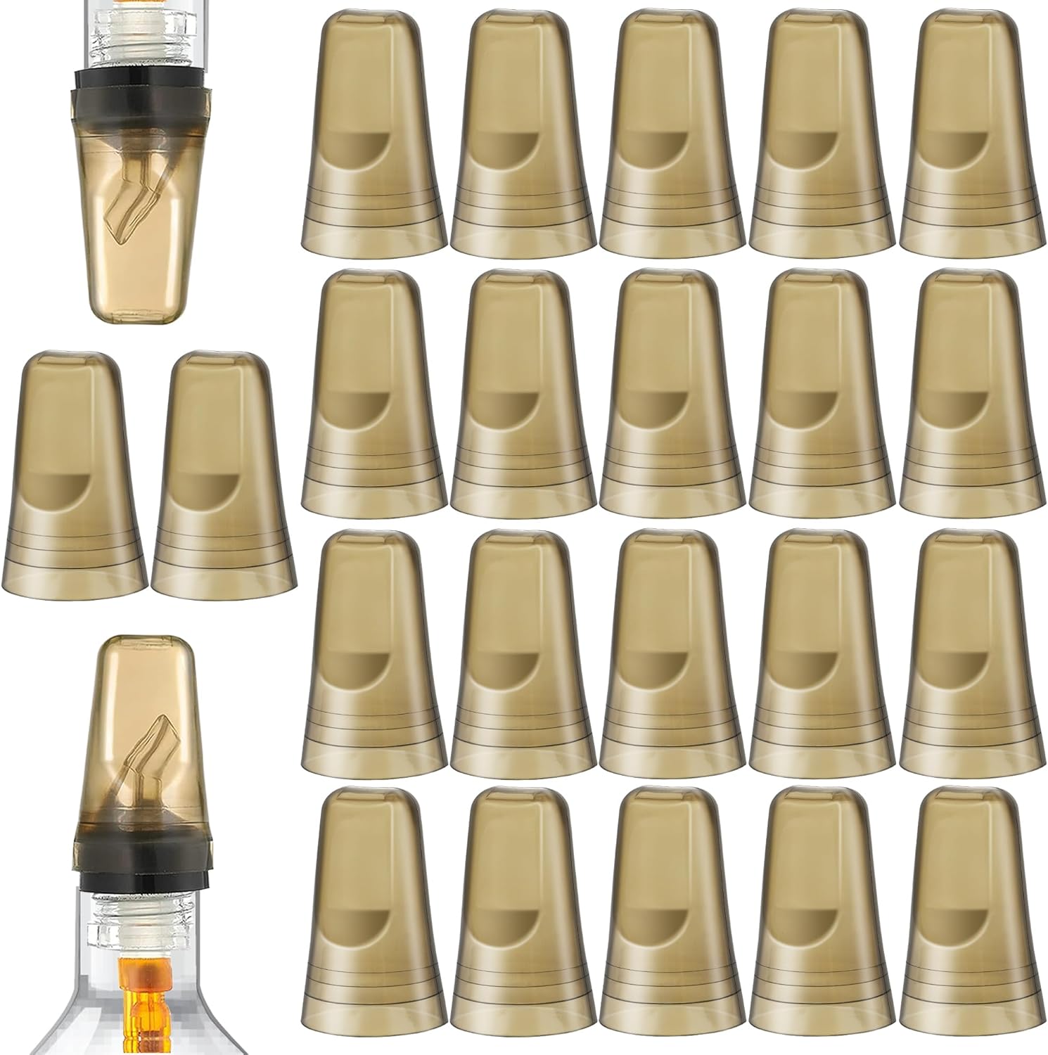 24 PCS Pour Spout Covers Set Universal Dust Caps for