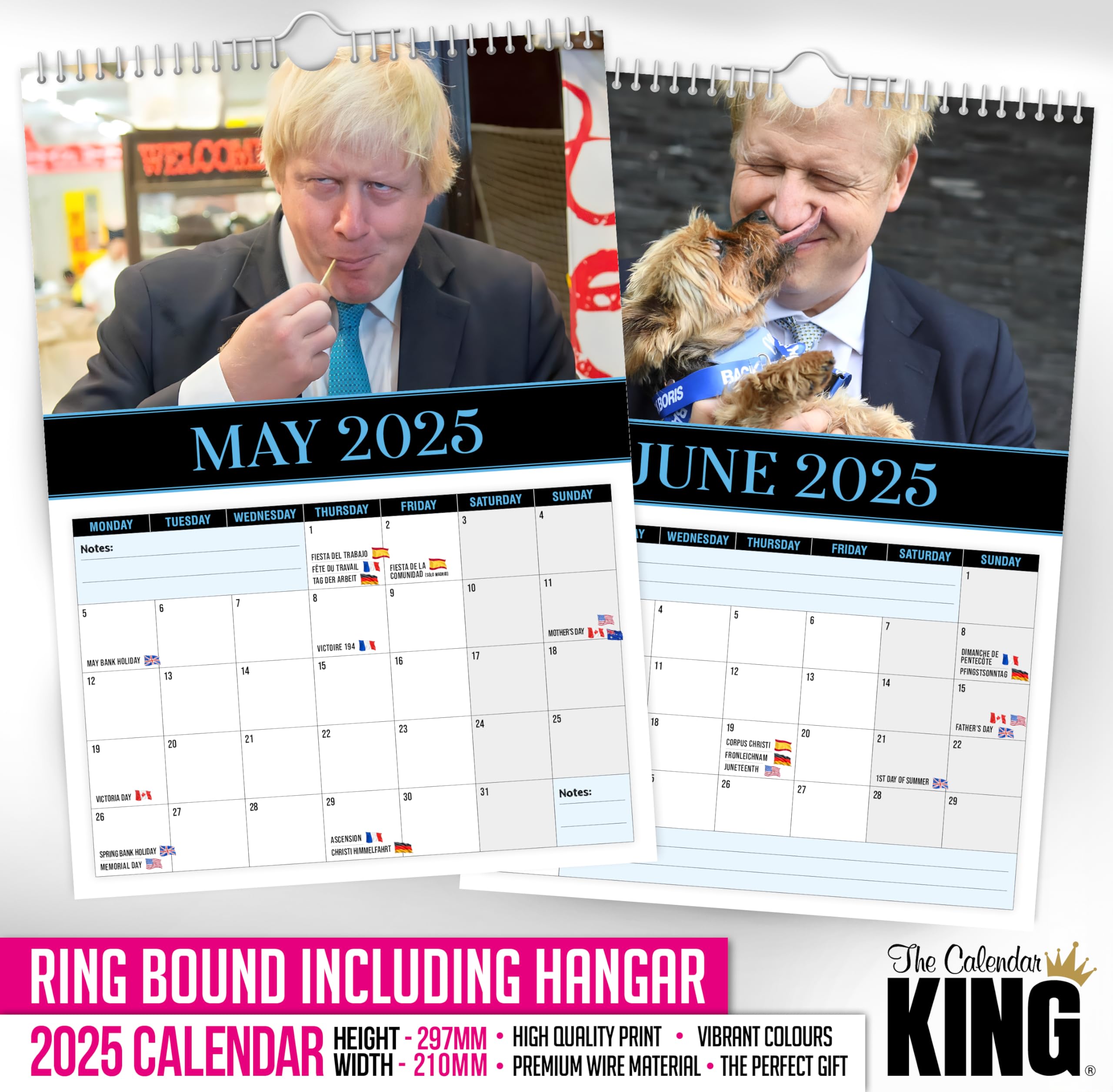 Calendario De Pared Tamaño A4 2025 "Perros Cagando" - Planificador, Calendario 2025 De Perros