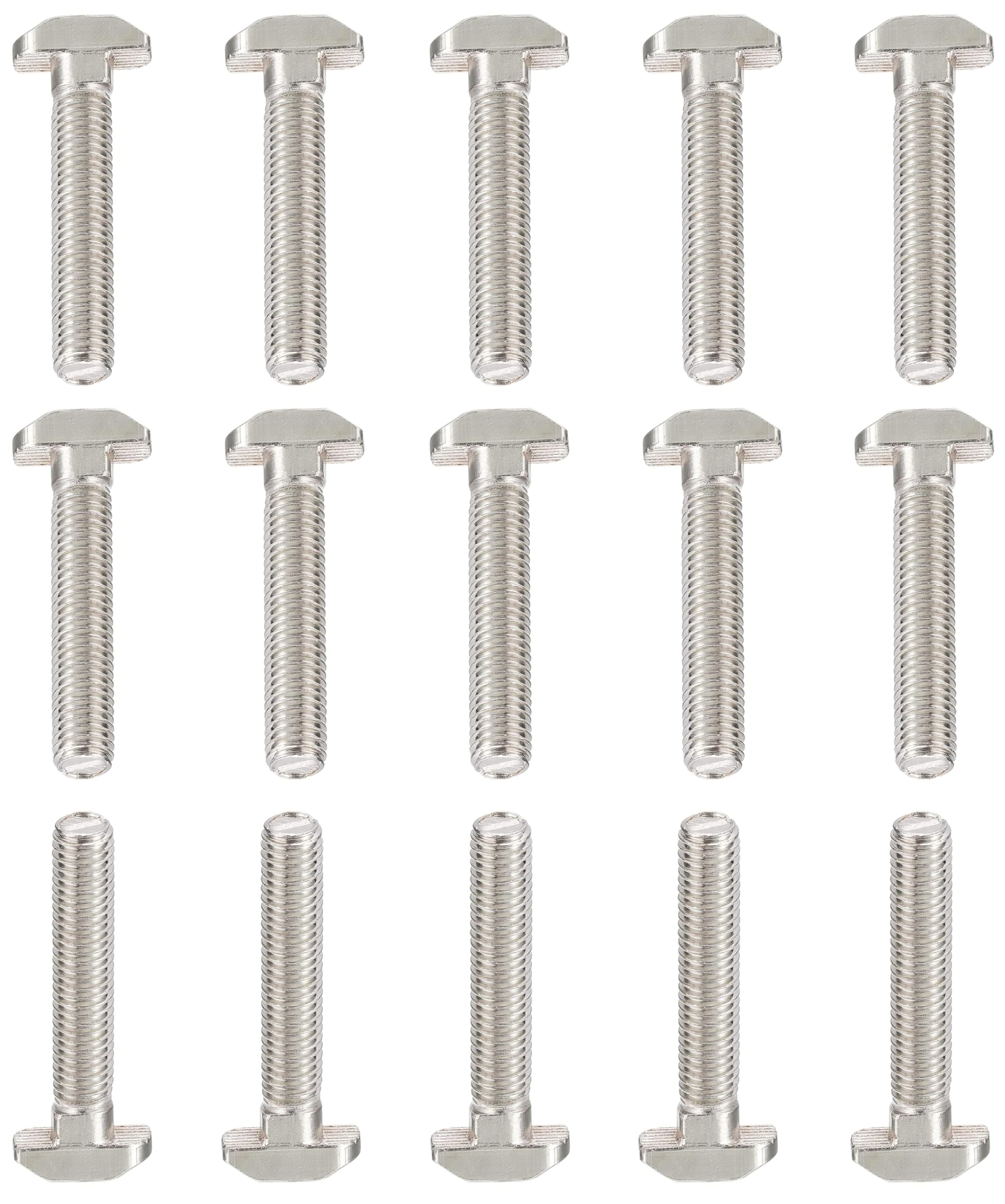 M8 x 40mm T-Slot Drop-in Stud Sliding Bolts, Carbon Steel Hammer Head Bolt T Screw, T-Bolt T Shape Stud Sliding Screw for 40 Series Aluminum Profile, 15PCS