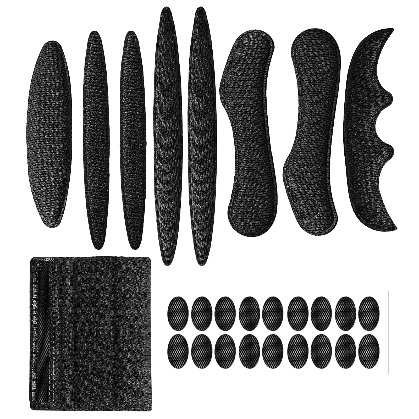 maxtachi 27 Pcs Helmet Padding, Bicycle Helmet Replacement Universal, Inserts Cycling Helmet Lining Sponge, Anti-Collision Helmet Foam Pads for Bike Motorcycle, Cycling, Racing-Black