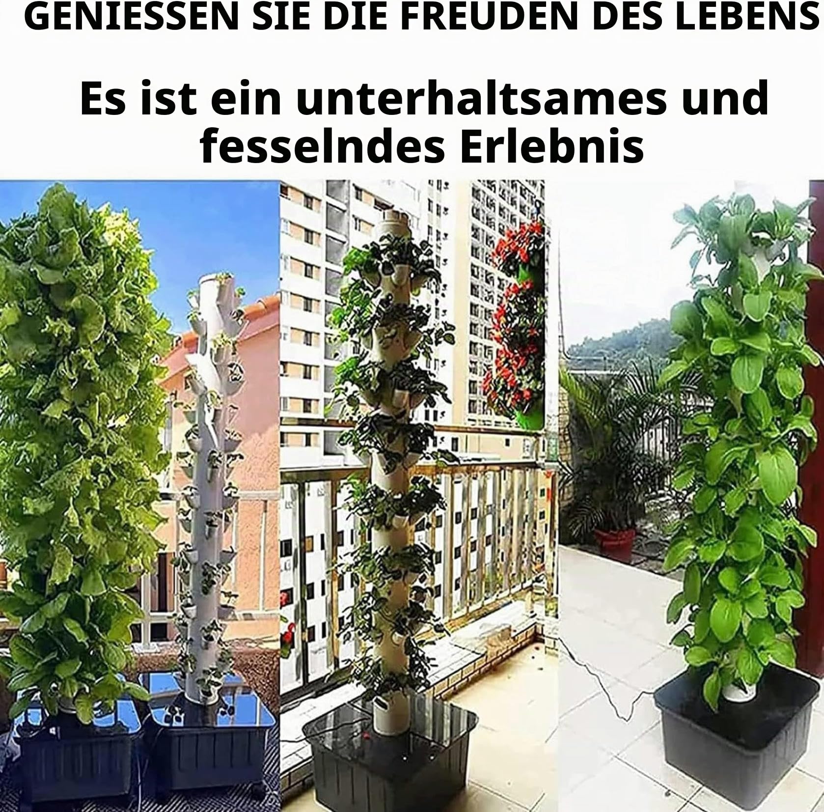 Hydroponische Turmkultur, Innenkultivierungssystem Mit Lichtern Und Kultivierungsstützen, Landloser Kultivierenturm, 45 Heilige Kultivierungskit