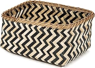 Compactor Panier de rangement en Bambou, Noir, 30 x 23 x 15 cm, RAN6434_L