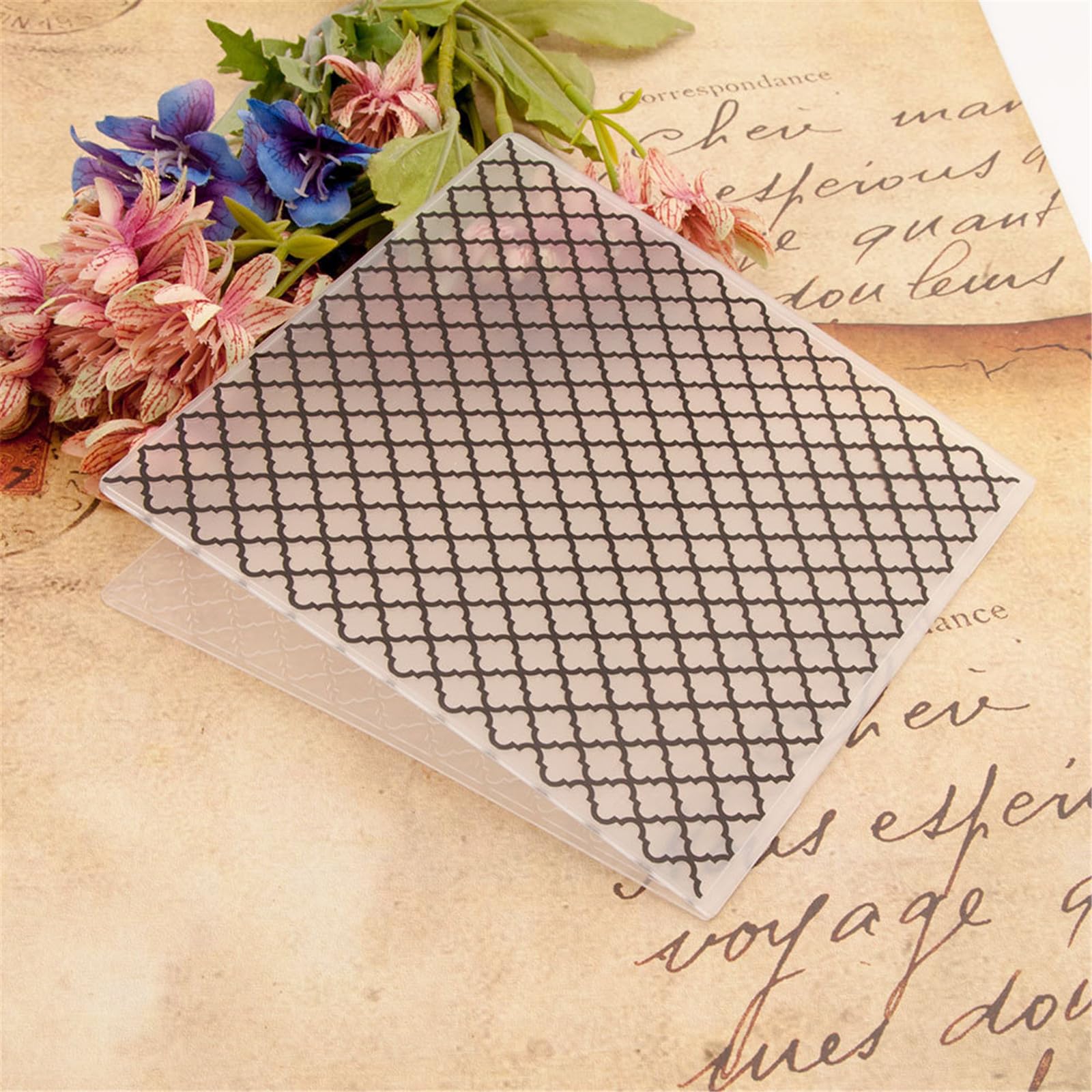 12 Pcs Classeur De Gaufrage Plastique Assortis Pochoir Dossier De Gaufrage De Carte De Papier