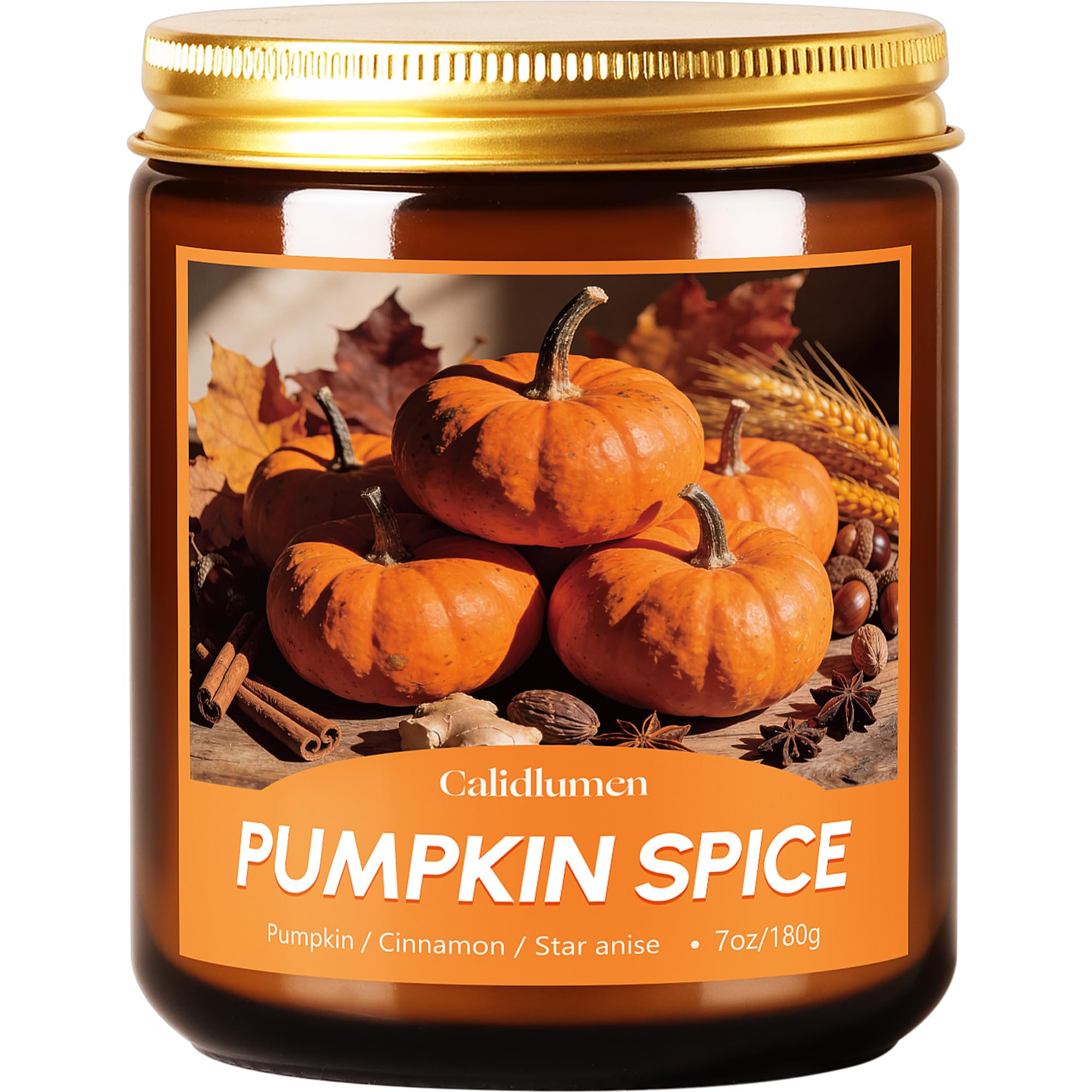 Fall Scented Candles - Pumpkin Spice Soy Candles, Soy Candle for Home Scented, Pumpkin Candle, 9oz