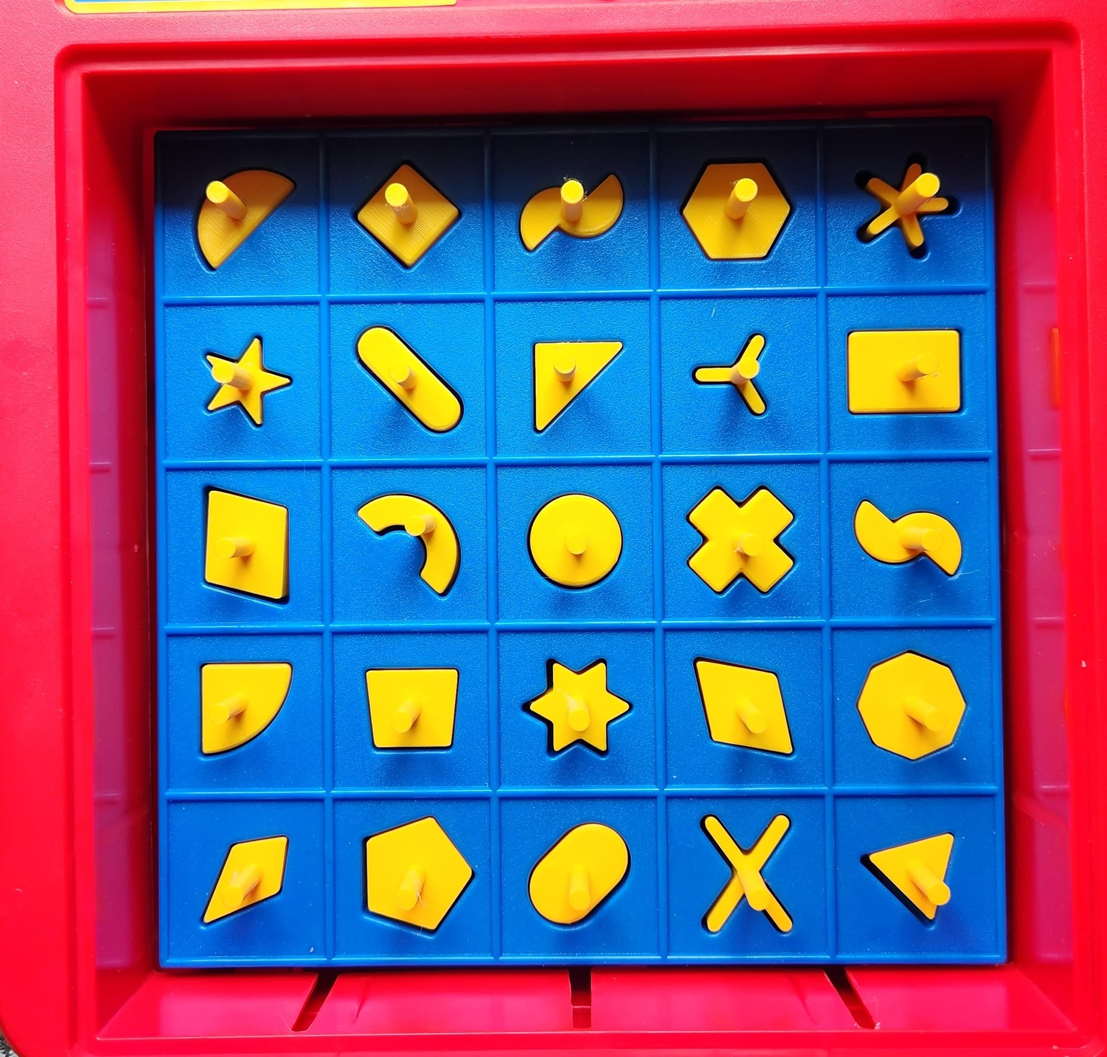 Perfection Game Replacement Pieces – Complete 25-Pack Yellow Shape Pegs Compatible with Classic Perfection Board Game