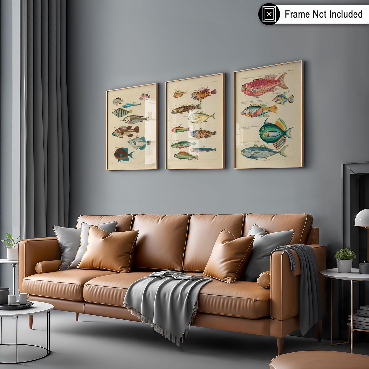 Poster Master 3-Piece Vintage Tropical Fish Poster - Retro Aquatic Print - Marine Life Art - Gift for Animal Lover & Fishermen - Decor for Office, Living Room or Classroom - 8x10 UNFRAMED Wall Art